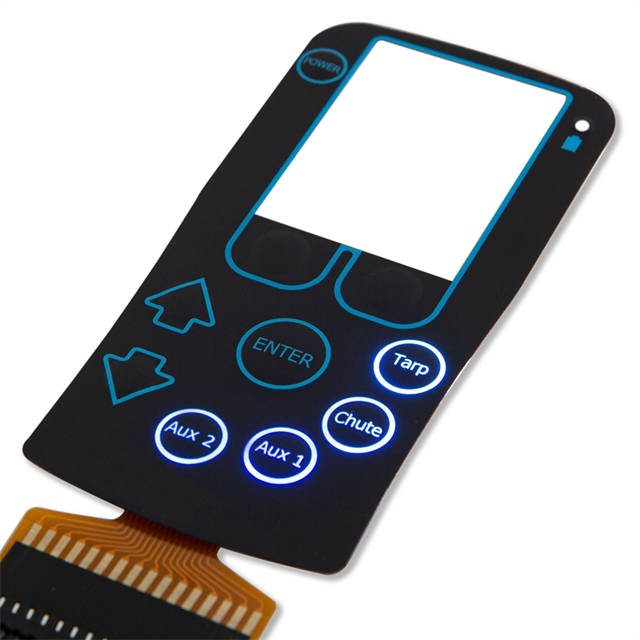 LED backlight membrane switch/cap touch keypad