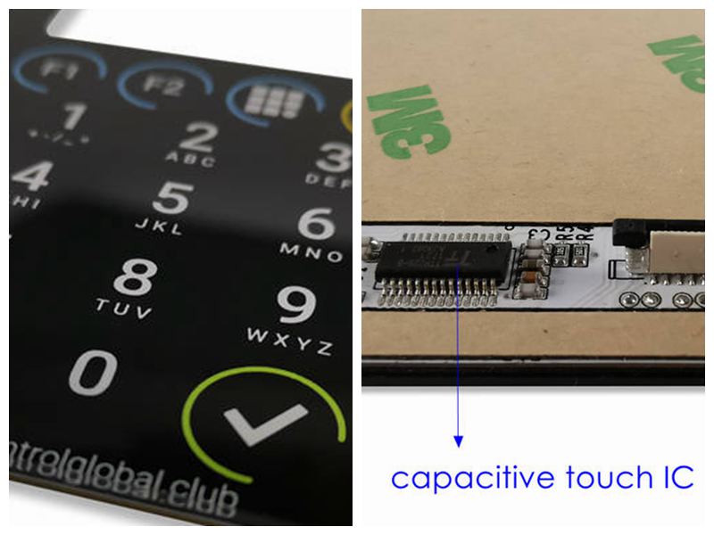Touch keypad with chip